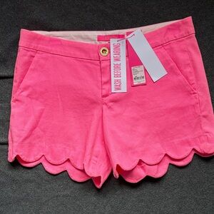 Lilly Pulitzer Pink Scalloped Buttercup stretch Shorts